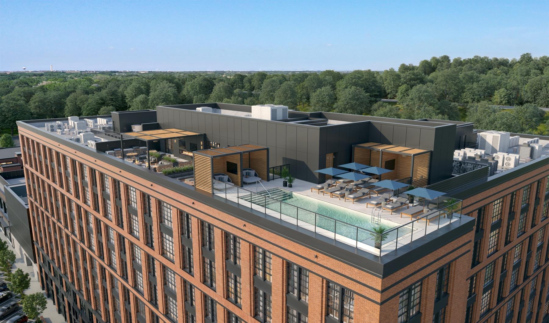 a high angle view of a building