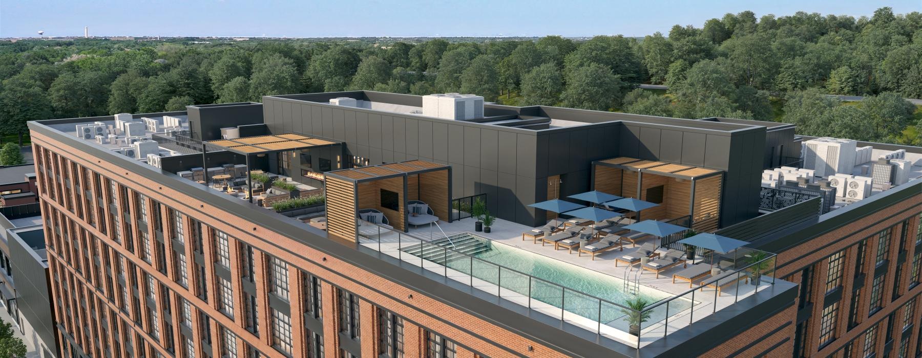 a high angle view of a building